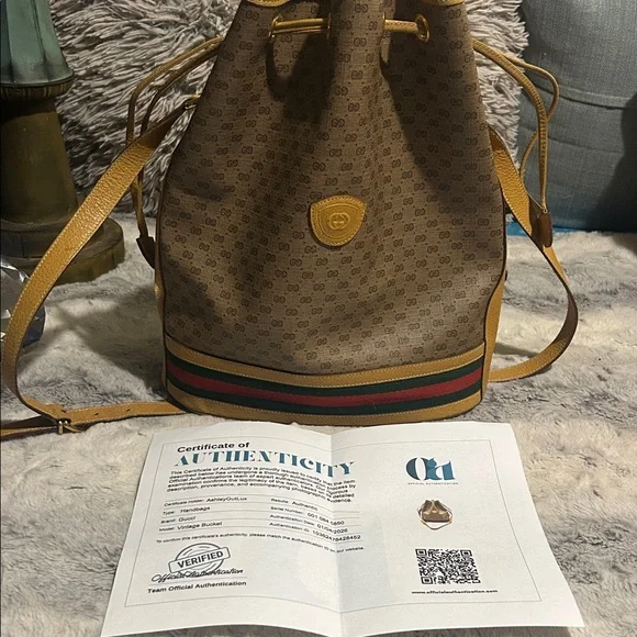 Gucci Micro GG Supreme Web Sherry Line Bucket (Vintage) - Picture 16 of 16